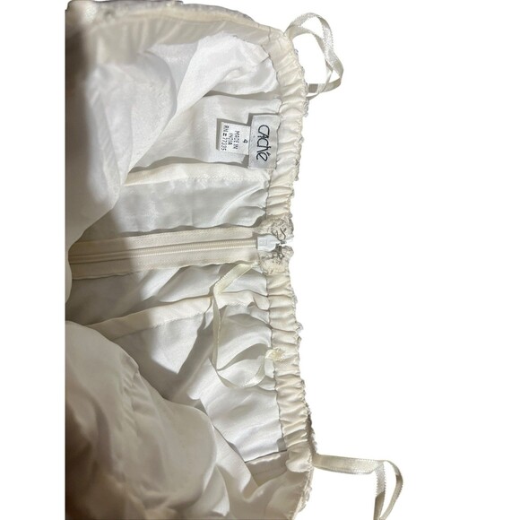 Vtg Cache Strapless White Beaded Maxi Dress Sz 4 - Picture 5 of 16